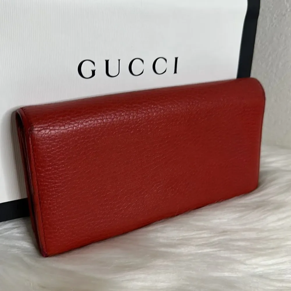 💯Authentic Gucci Leather Long Wallet🍀